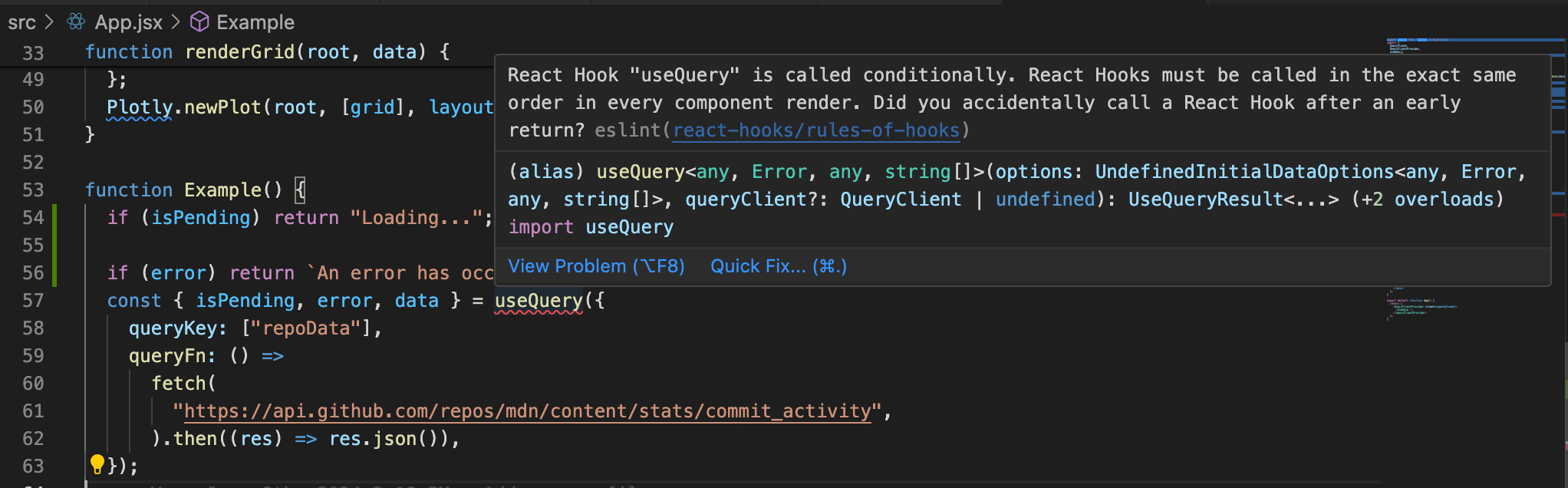 ESLint-Fehlerintegration in VS Code gezeigt