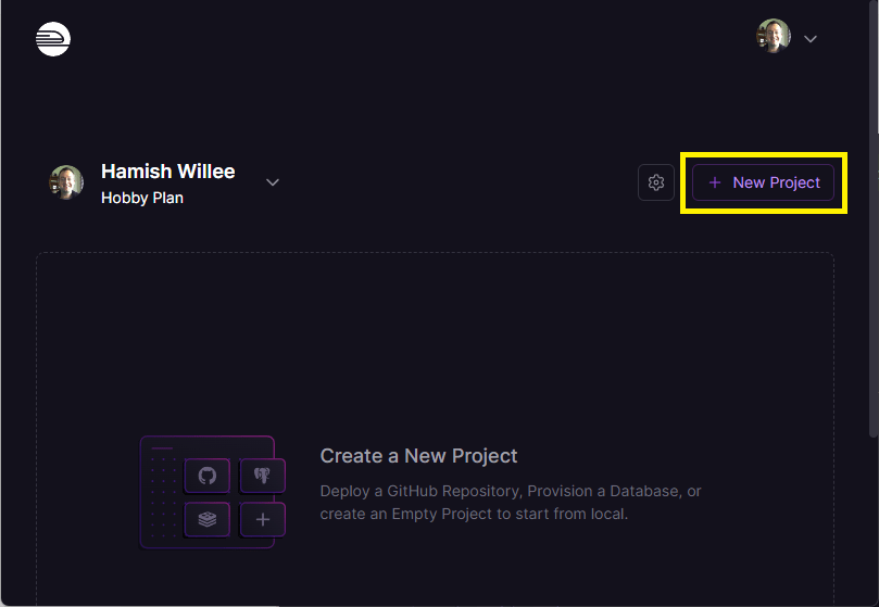 Railway-Website-Dashboard mit neuer Projektbeschreibung Risobene