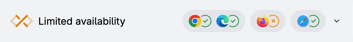Baseline banner showing multi-page view transition limited availability in browsers: Chrome, Edge (yes), Firefox (no), Safari (yes).